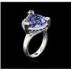 Image 3 : 14KT White Gold 6.78ct Tanzanite and Diamond Ring
