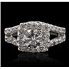 Image 1 : 14KT White Gold 1.70ctw Diamond Ring
