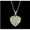 Image 1 : 14KT Yellow Gold 0.50ctw Diamond Pendant With Chain