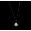 Image 2 : 14KT White Gold 0.35ctw Black Diamond Pendant With Chain