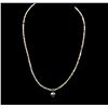 Image 1 : 14KT White Gold 32.44ctw Rough Diamond Necklace With Charm