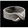 Image 2 : 14KT White Gold 0.18ctw Diamond Ring
