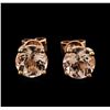 Image 1 : 14KT Rose Gold 1.60ctw Morganite Earrings