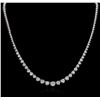 Image 1 : 14KT White Gold 9.74ctw Diamond Necklace