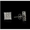 Image 2 : 14KT White Gold 1.24ctw Diamond Earrings