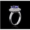 Image 3 : 14KT White Gold 2.71ct Tanzanite and Diamond Ring