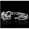 Image 3 : 14KT White Gold 2.93ctw Diamond Bangle