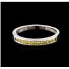 Image 1 : 14KT White Gold 0.22ctw Fancy Yellow Diamond Ring