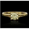 Image 1 : 14KT Yellow Gold 0.57ct Brilliant Cut Diamond Ring