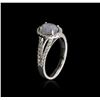 Image 3 : 18KT White Gold 1.50ct Star Sapphire and Diamond Ring
