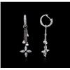 Image 2 : 14KT White Gold 1.25ctw Diamond Earrings