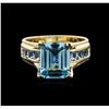 Image 1 : 14KT Yellow Gold 4.54ctw Topaz Ring