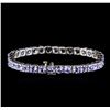 Image 2 : 14KT White Gold 16.43ctw Tanzanite Bracelet