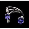 Image 1 : 2.34ctw Tanzanite and Diamond Ring - 14KT White Gold