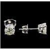 Image 2 : 1.32ctw Diamond Stud Earrings - 14KT White Gold