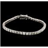 Image 1 : 14KT White Gold 5.04ctw Diamond Tennis Bracelet
