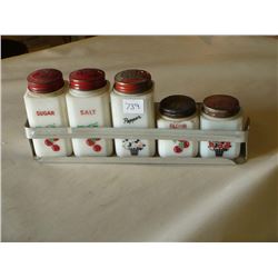 1940's Salt & Pepper Set w/ tray