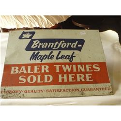 Maple Leaf Baler Twine Sign Tin
