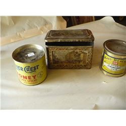 Clover Crest Honey, King Beachs Jam, Square Tin