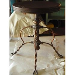 Piano Stool Brass Legs Early 1900's