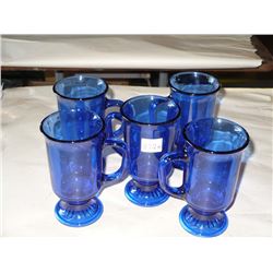 Cobalt Blue Cups Set of 6