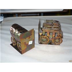 Covered Wagon Book Ends