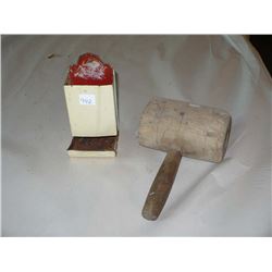 Match Box Holder/Wood Malet