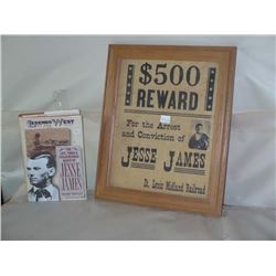 Jesse James Framed Print and Book