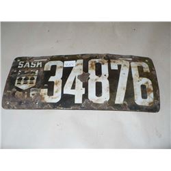 1919 Porcelin License Plate