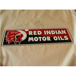 Red Indian Motor Oil Sign Tin