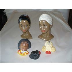 Fijian Bosson Heads/Chalk ware heads