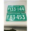 Image 1 : 1969 F SK License Plates pr.