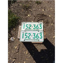 1968 SK License Plates pr.
