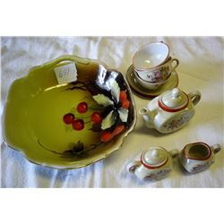 Childs Tea Set & Decorative Bowl
