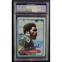 MEAN JOE GREENE PSA/DNA SIGNED 1980 TOPPS CARD AUTHENTIC AUTOGRAPH