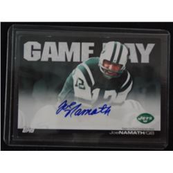 JOE NAMATH AUTOGRAPHED TOPPS CERTIFIED AUTO ISSUE GAME DAY