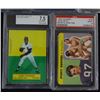 Image 3 : 5 - VINTAGE GRADED CARDS, 1933 GOUDEY #135 BVG 2, 1949 EURKA STAMP #107 FGS 9,
