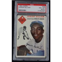 1954 TOPPS #35 JUNIOR GILLIAM PSA 8 (OC)