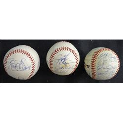 3 - AUTOGRAPHED TEAM BALLS -  2005 PADRES, 2001 METS, MONTREAL EXPOS