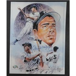 JOE DiMAGGIO AUTOGRAPHED 8 x 10 PETRONELLA PRINT w/COA