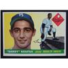 Image 1 : 1955 TOPPS #123 SANDY KOUFAX ROOKIE EX, GREAT COLOR & GLOSS