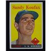 Image 1 : 1958 TOPPS #187 SANDY KOUFAX EX+ / EM, SUPER COLOR & GLOSS