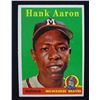 Image 1 : 1958 TOPPS #30 HANK AARON - Light Crease Bottom Left o/w NICE EX - YELLOW NAME
