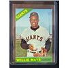 Image 2 : 1966 TOPPS BASEBALL STAR CARD LOT (9 CARDS) #1 MAYS TRIMMED ALL SIDES