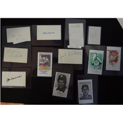 400+ Autographed/Signed 3x5 Index Cards, Mostly Baseball, some personalized,