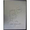 Image 1 : THE SIMPSONS MATT GROENING SIGNED AUTOGRAPH SKETCH DRAWING of BART SIMPSON