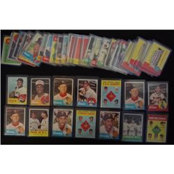 1963 TOPPS BASEBALL STARTER SET, 150 CARDS, MOSTLY ALL DIFFERENT, MOSTLY EX-EM+