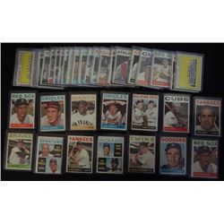 1964 TOPPS BASEBALL STARTER SET (170 CARDS) MOSTLY ALL DIFFERENT, MOSTLY EX or