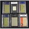Image 2 : 1961 GRADED BASEBALL LOT (5) MANTLE STAMP INSERT BCCG 5, SANTO ROOKIE PSA 8