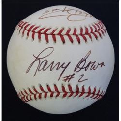 Larry Bowa Autograph & 1 unknown Autograph ONL Baseball